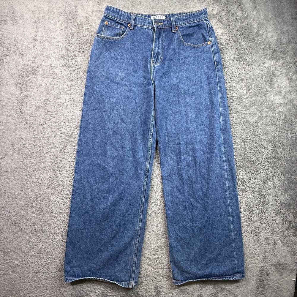 Motel Denim Wide Leg Jeans Womens XL 31x31 100% Cotton Blue Jean High Rise
